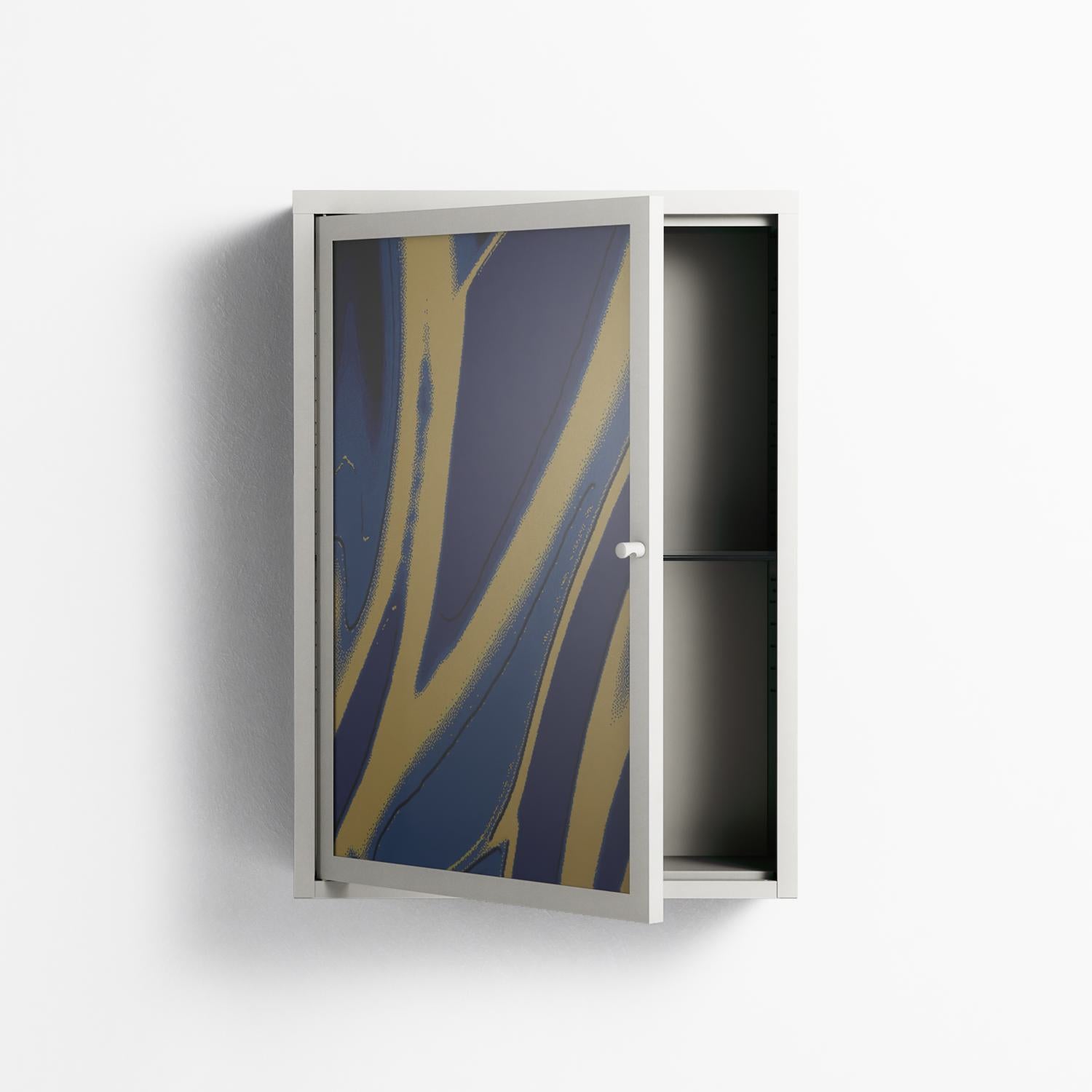 Blue Gale - Wall Cabinet - Oluwaseyi Samuel Adebayo - Chalk - Overlay Glass