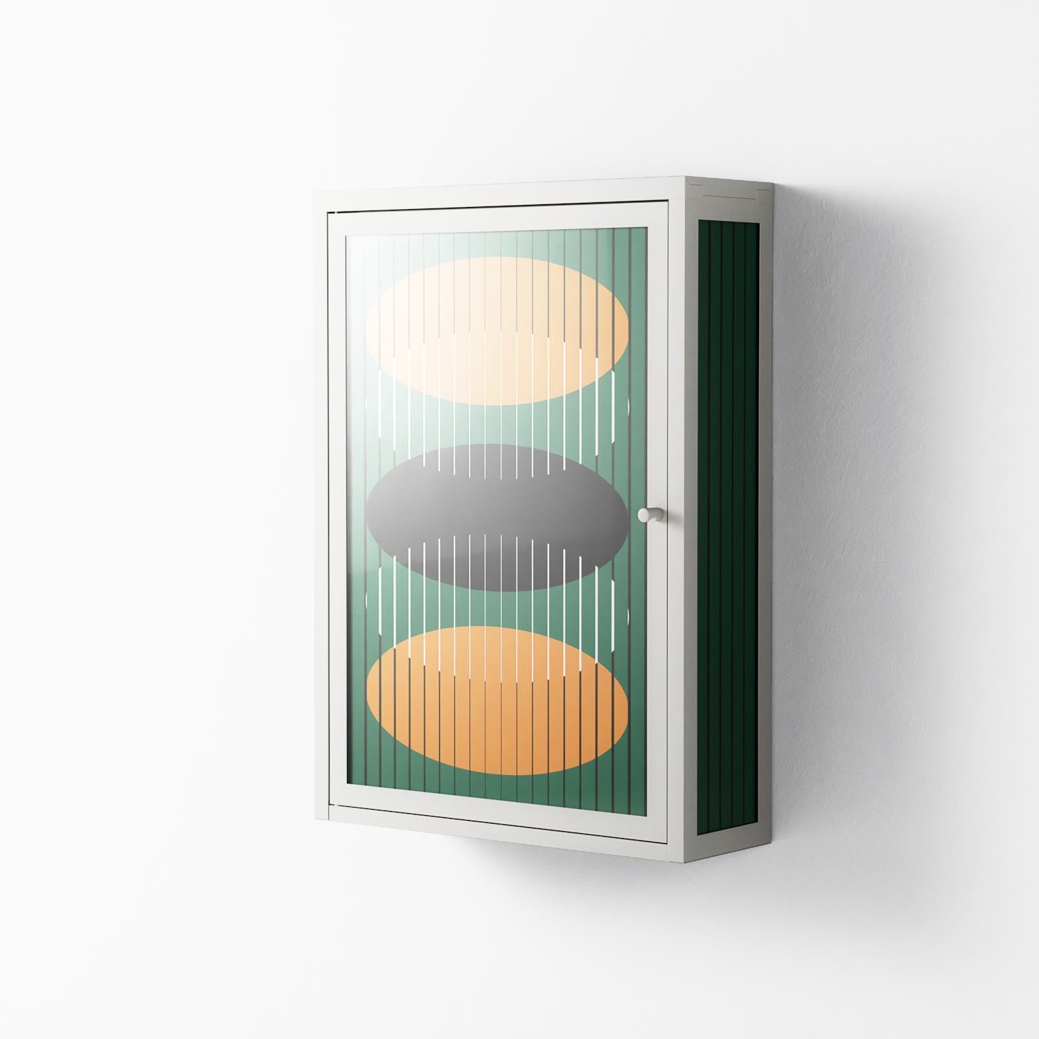 Soul Split - Wall Cabinet - Oluwaseyi Samuel Adebayo - Chalk - Overlay Glass