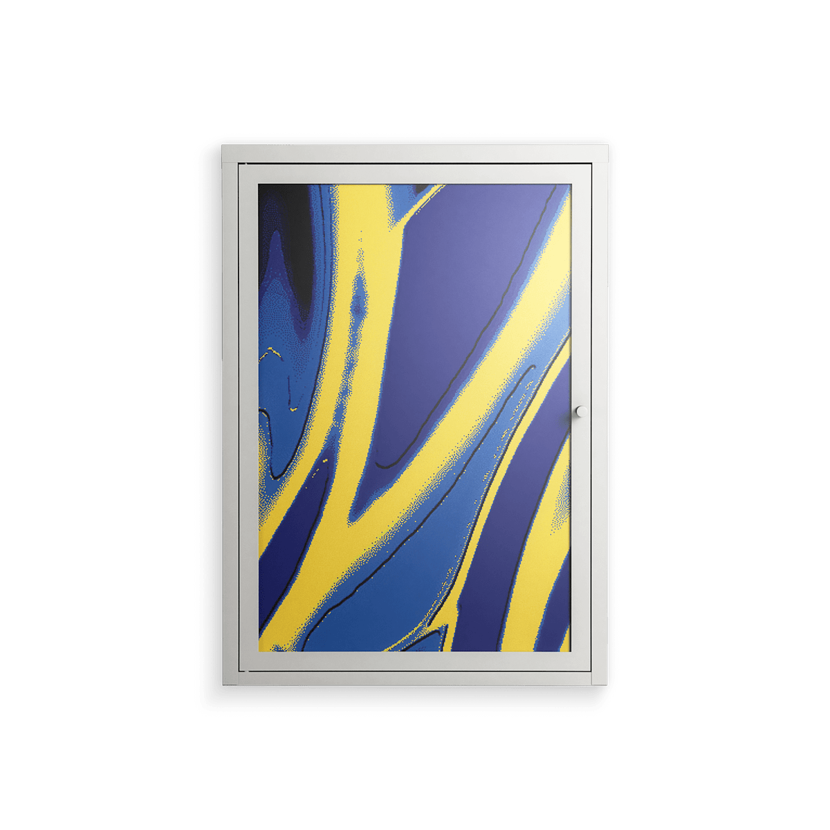 Blue Gale - Wall Cabinet - Oluwaseyi Samuel Adebayo - Chalk - Overlay Glass