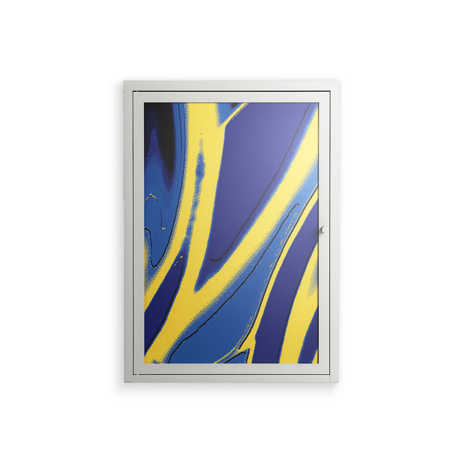 Blue Gale - Wall Cabinet - Oluwaseyi Samuel Adebayo - Chalk - Overlay Glass