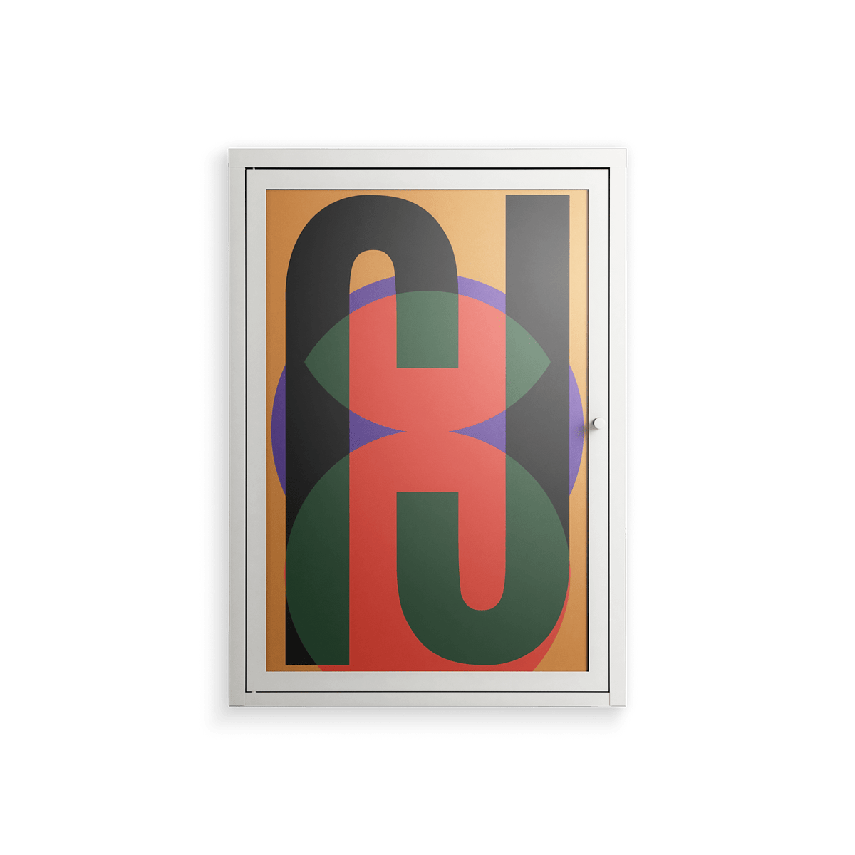 JJ - Wall Cabinet - Oluwaseyi Samuel Adebayo - Chalk - Overlay Glass