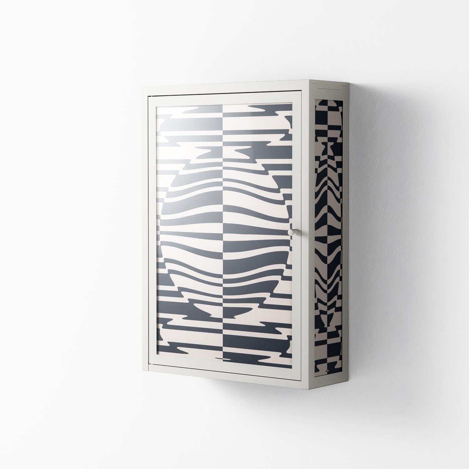 Wave Lens - Wall Cabinet - Oluwaseyi Samuel Adebayo - Chalk - Overlay Glass