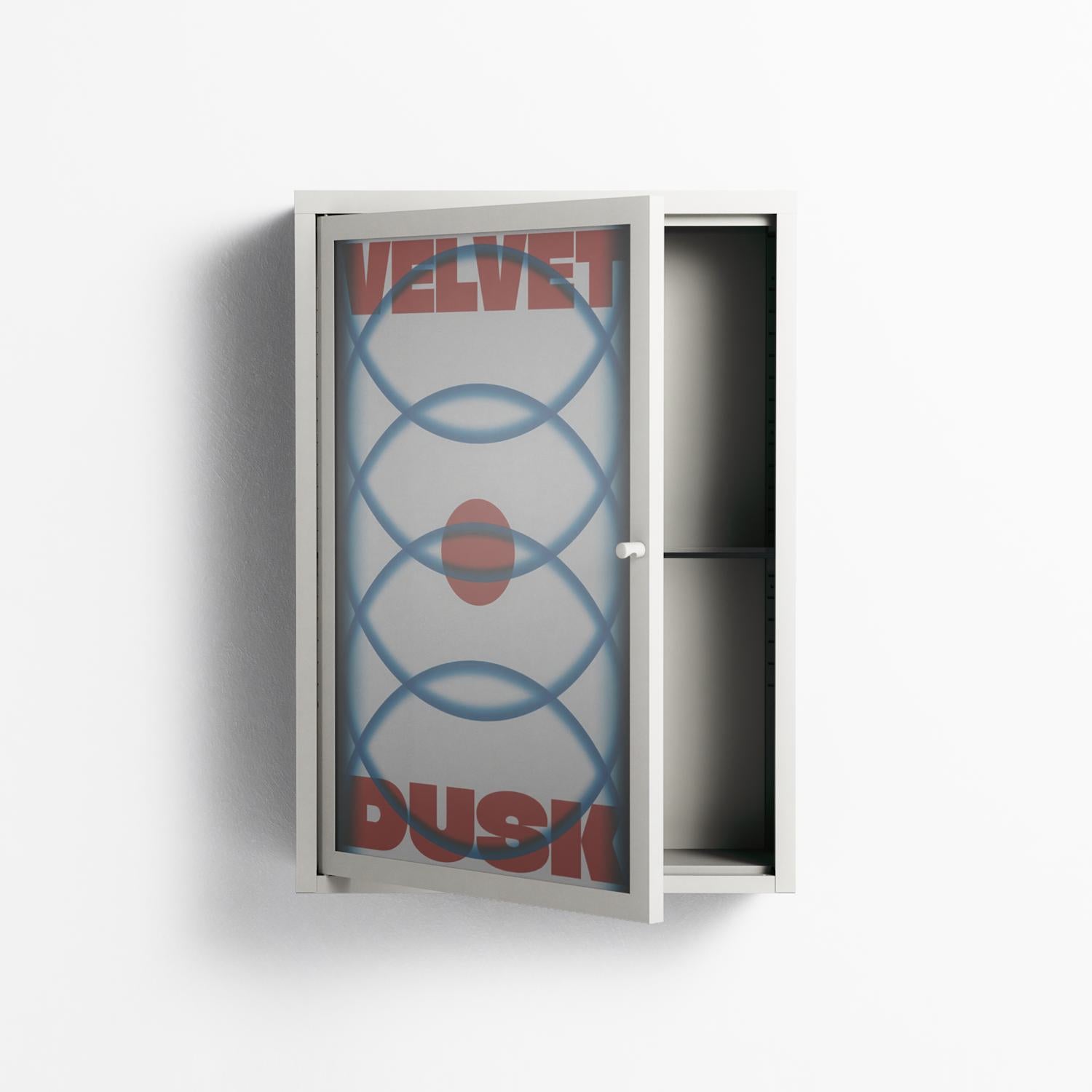 Velvet Dusk - Wall Cabinet - Oluwaseyi Samuel Adebayo - Chalk - Overlay Glass