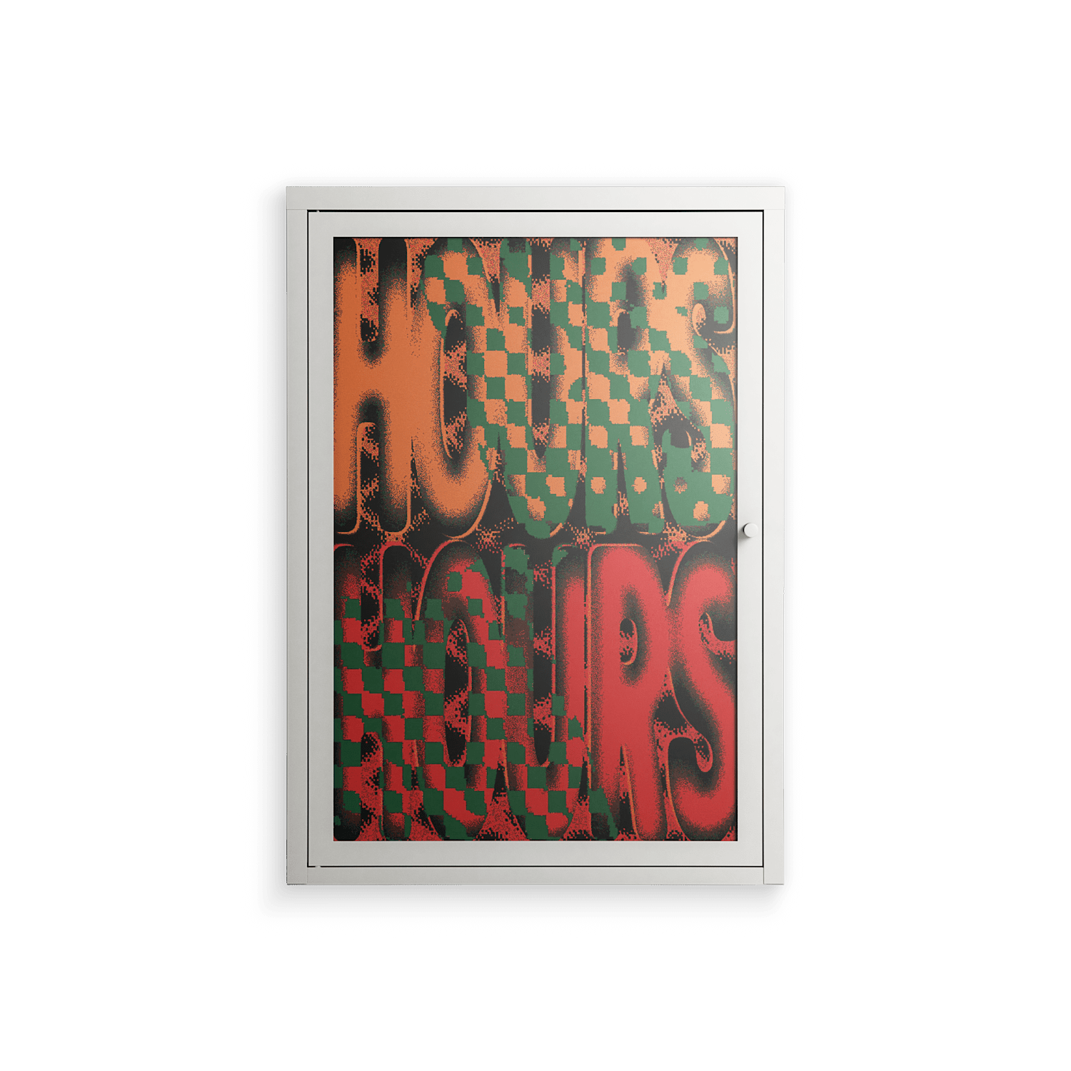 Hours - Wall Cabinet - Oluwaseyi Samuel Adebayo - Chalk - Overlay Glass