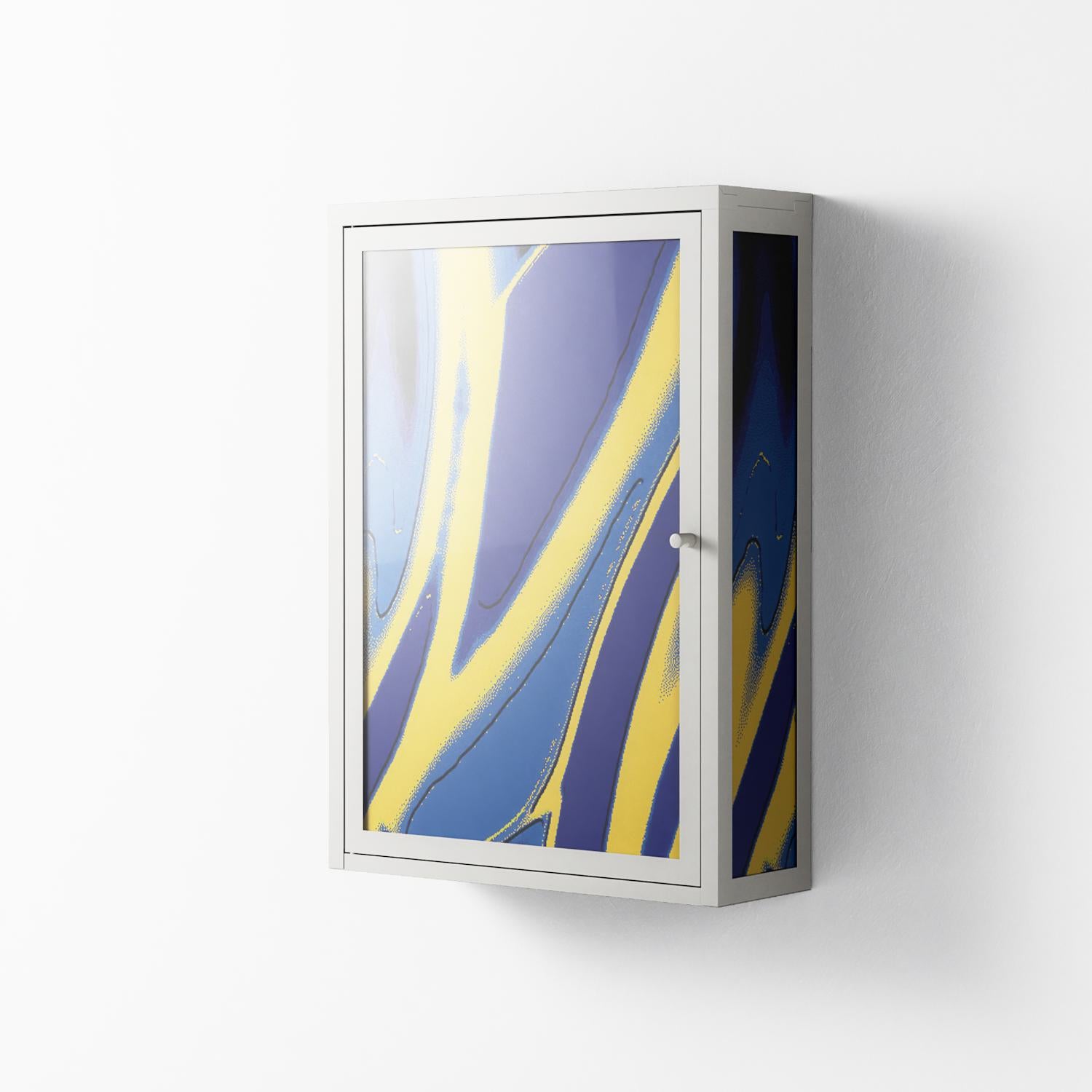 Blue Gale - Wall Cabinet - Oluwaseyi Samuel Adebayo - Chalk - Overlay Glass