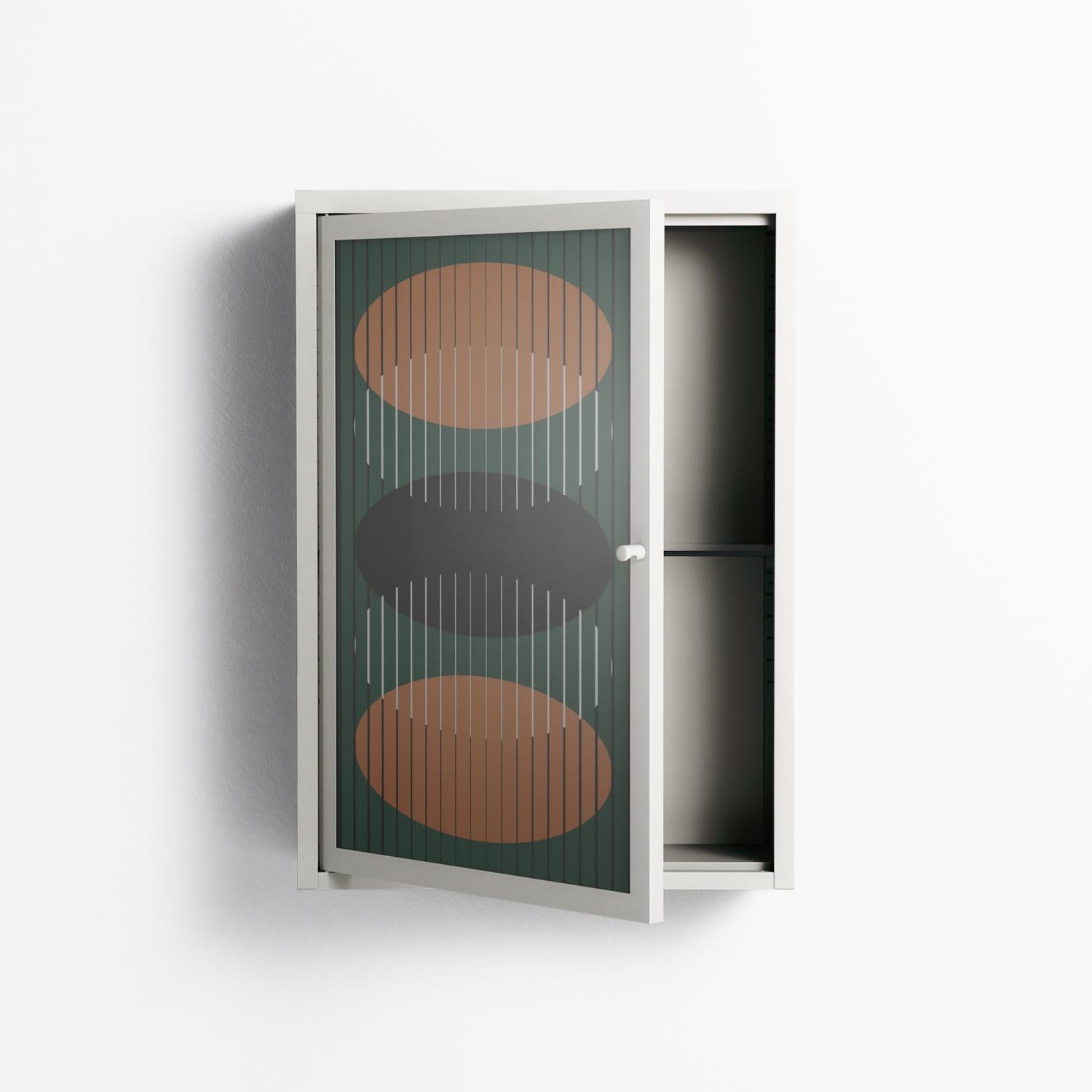 Soul Split - Wall Cabinet - Oluwaseyi Samuel Adebayo - Chalk - Overlay Glass