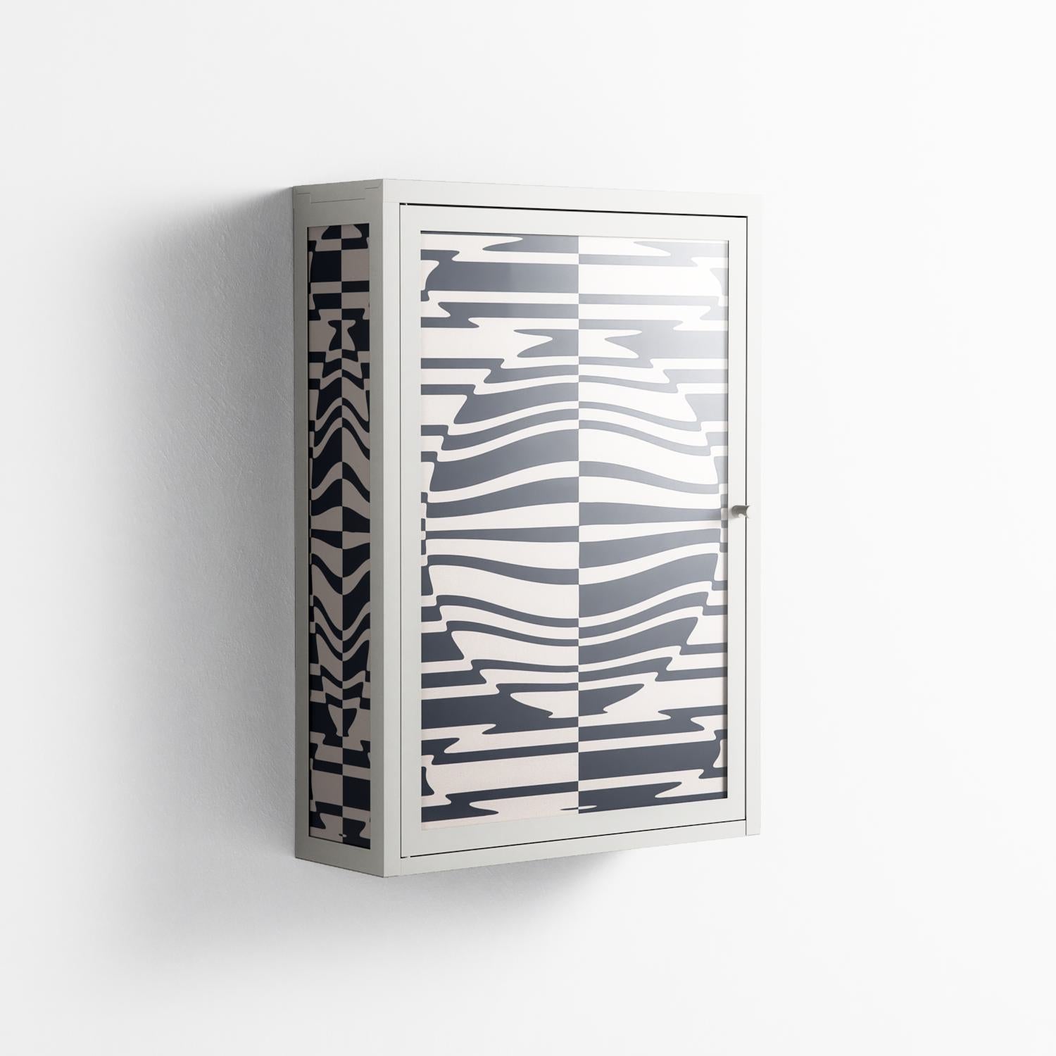 Wave Lens - Wall Cabinet - Oluwaseyi Samuel Adebayo - Chalk - Overlay Glass