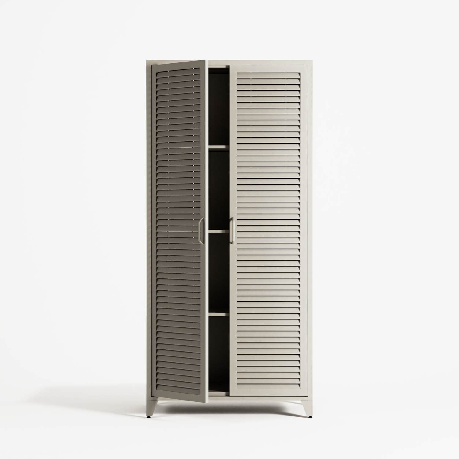 Mandarin - Two Door Tall Wardrobe - Pebble
