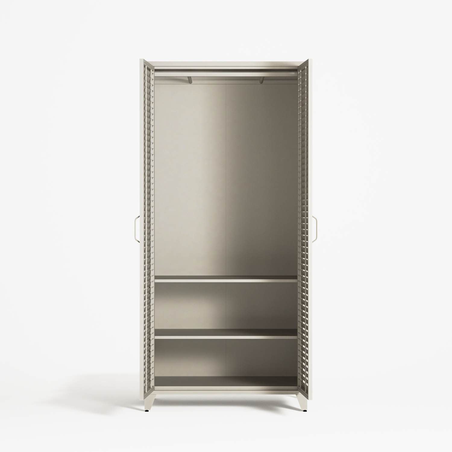 Mandarin - Two Door Tall Wardrobe - Pebble
