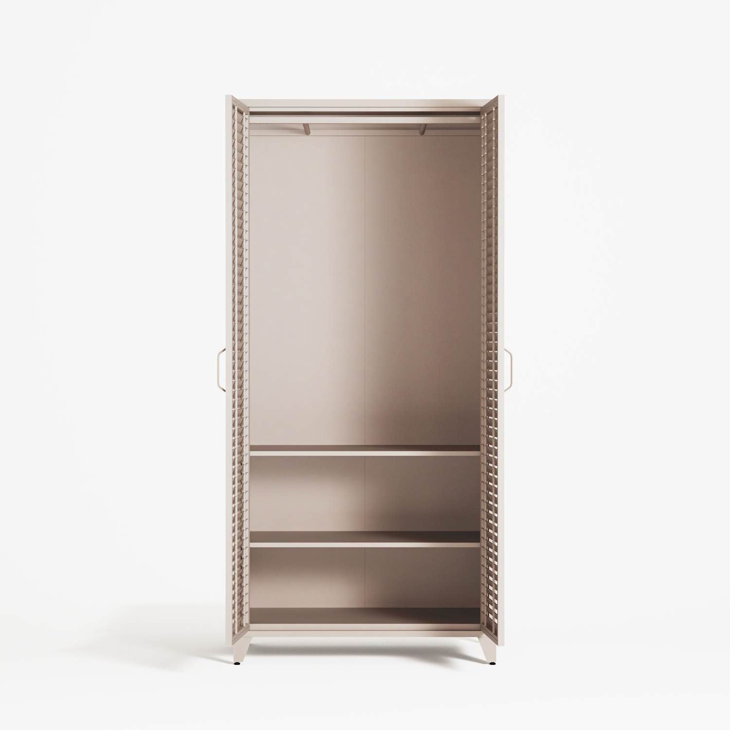Mandarin - Two Door Tall Wardrobe - Mushroom