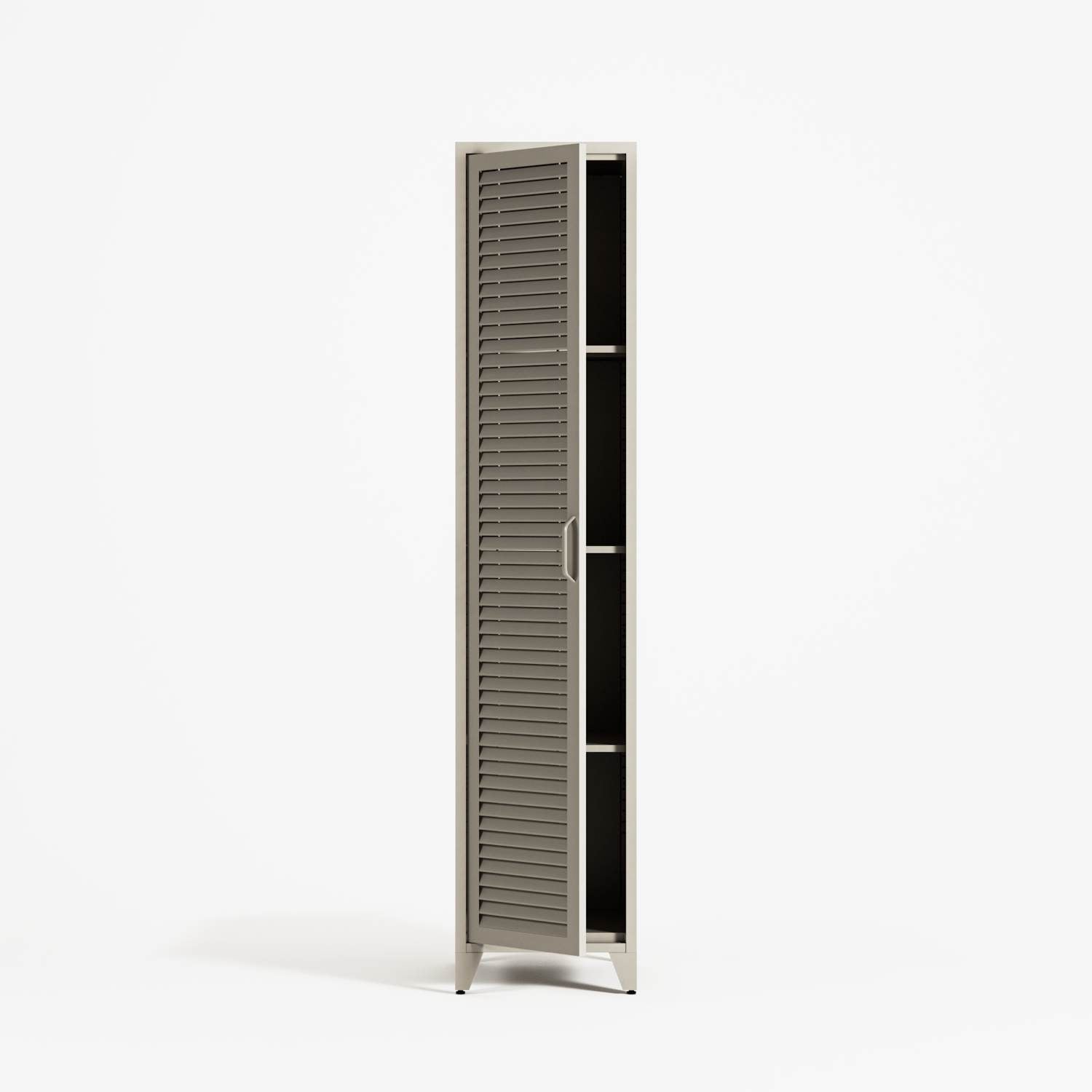 Mandarin - One Door Wardrobe - Right - Pebble