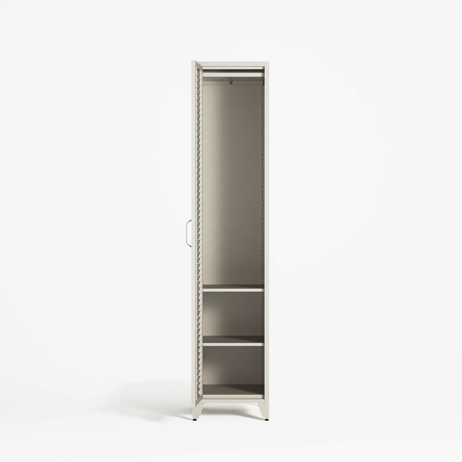Mandarin - One Door Wardrobe - Right - Pebble