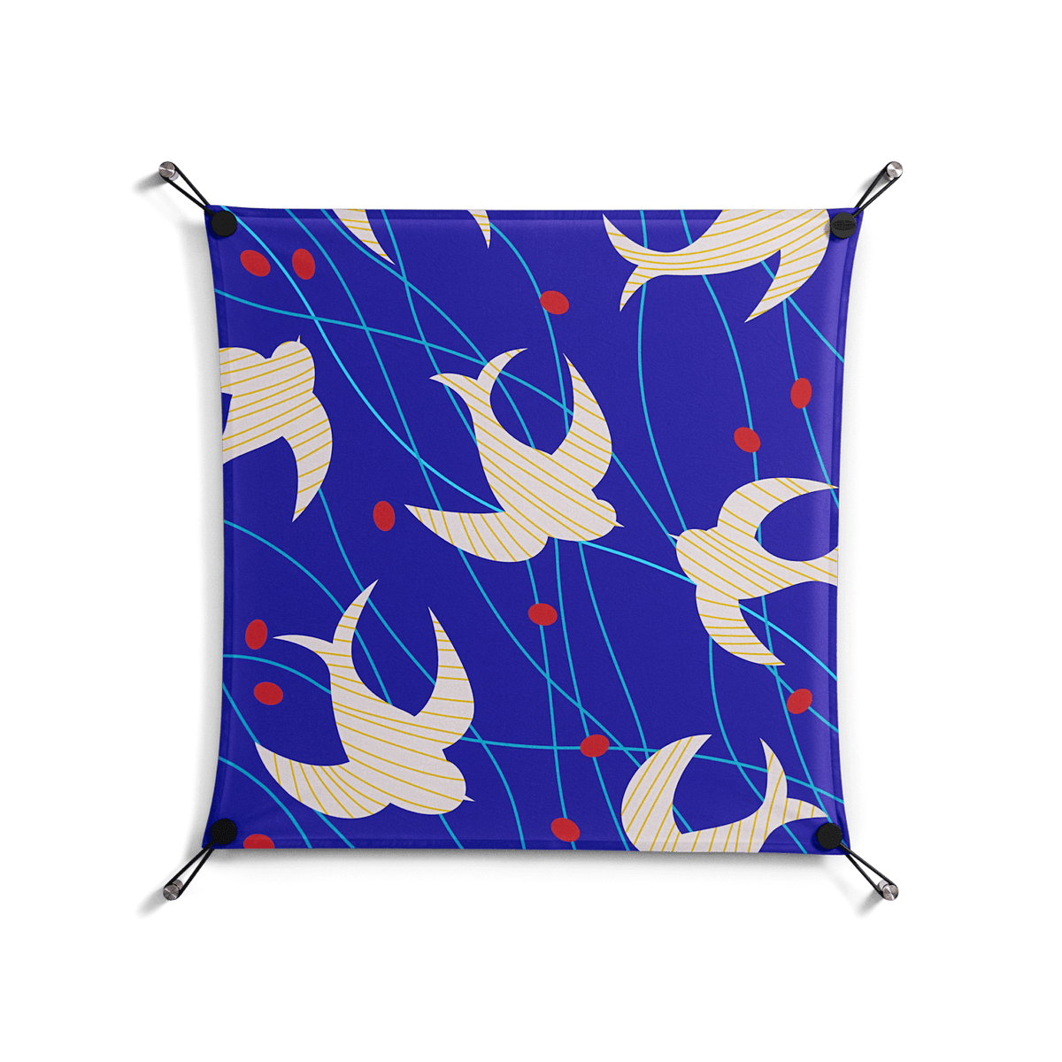 Birds A - Work On Wall - Heather Zhou - Black - 70 x 70 cm
