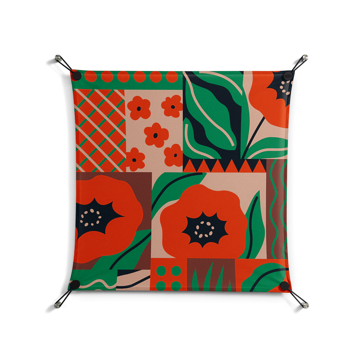 Flower B - Work On Wall - Heather Zhou - Black - 70 x 70 cm