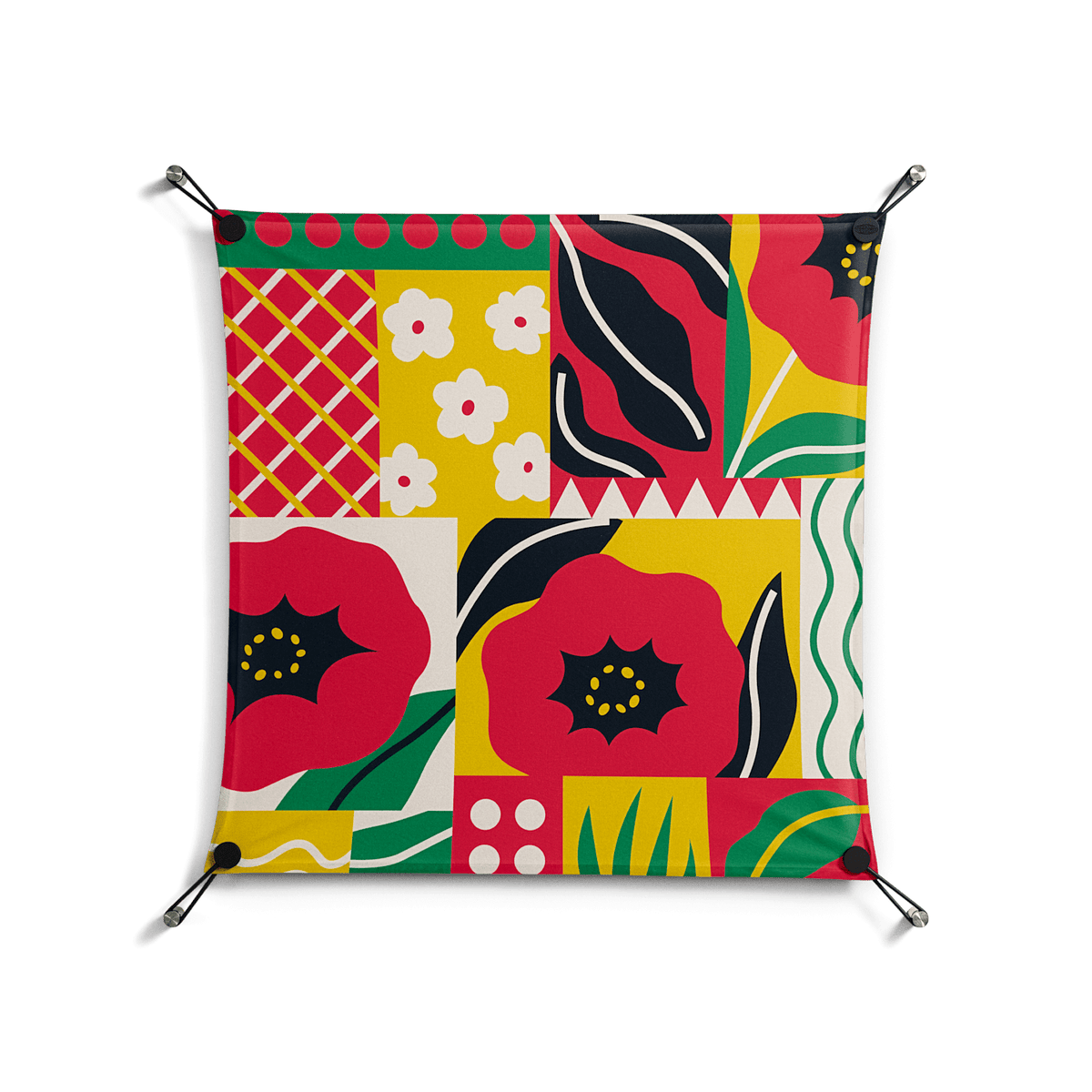 Flower C - Work On Wall - Heather Zhou - Black - 70 x 70 cm