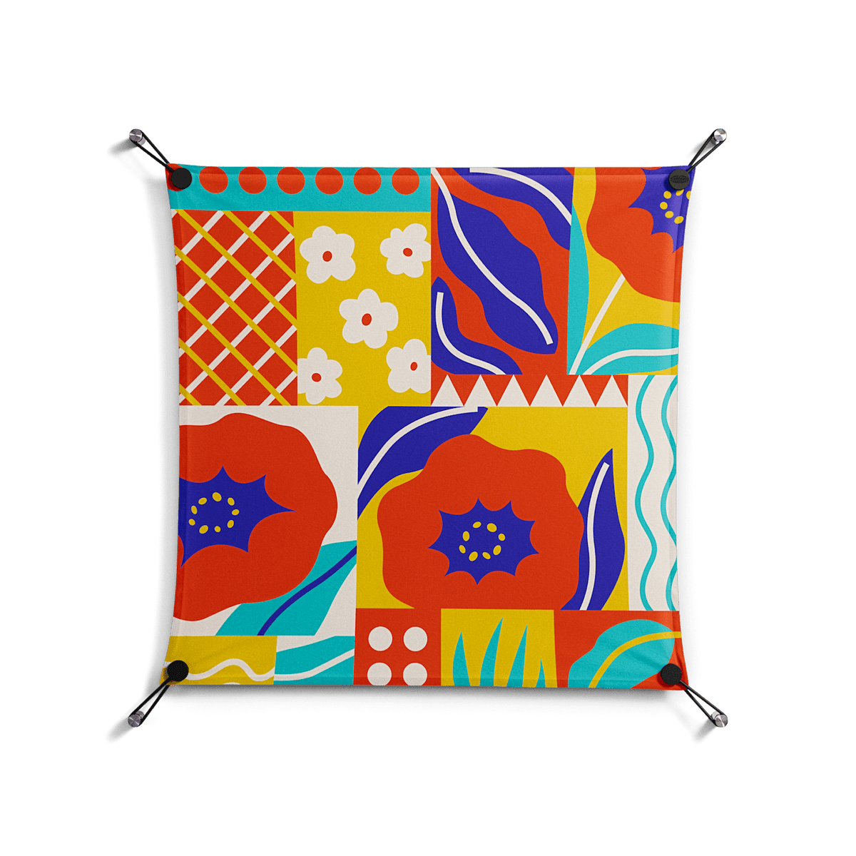 Flower A - Work On Wall - Heather Zhou - Black - 70 x 70 cm