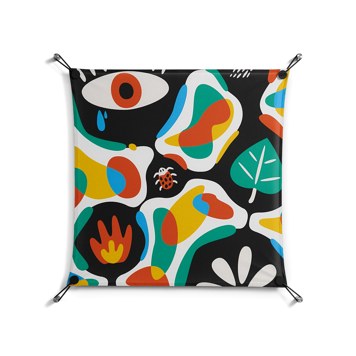 Alive - Work On Wall - Vratislav Pecka - Black - 70 x 70 cm