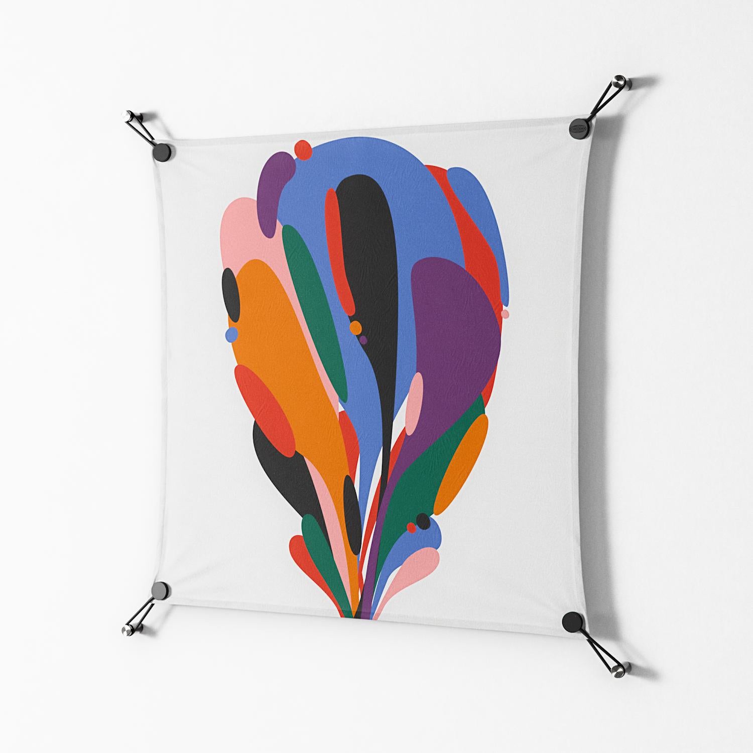 Balloons - Work On Wall - Vratislav Pecka - Black - 70 x 70 cm