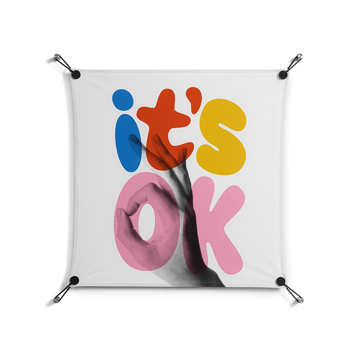 Its Ok - Work On Wall - Vratislav Pecka - Black - 70 x 70 cm
