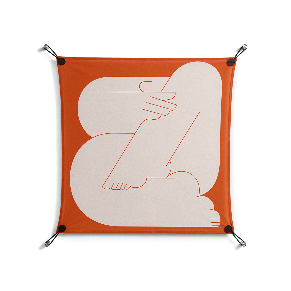 Rest 2 - Work On Wall - Andrea Devia-Nuño - Black - 70 x 70 cm