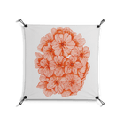 Orange Flowers 1 - Work On Wall - Katie O’Shea - Black - 70 x 70 cm