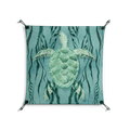 Turtle With Kelp - Work On Wall - Katie O’Shea - Black - 70 x 70 cm