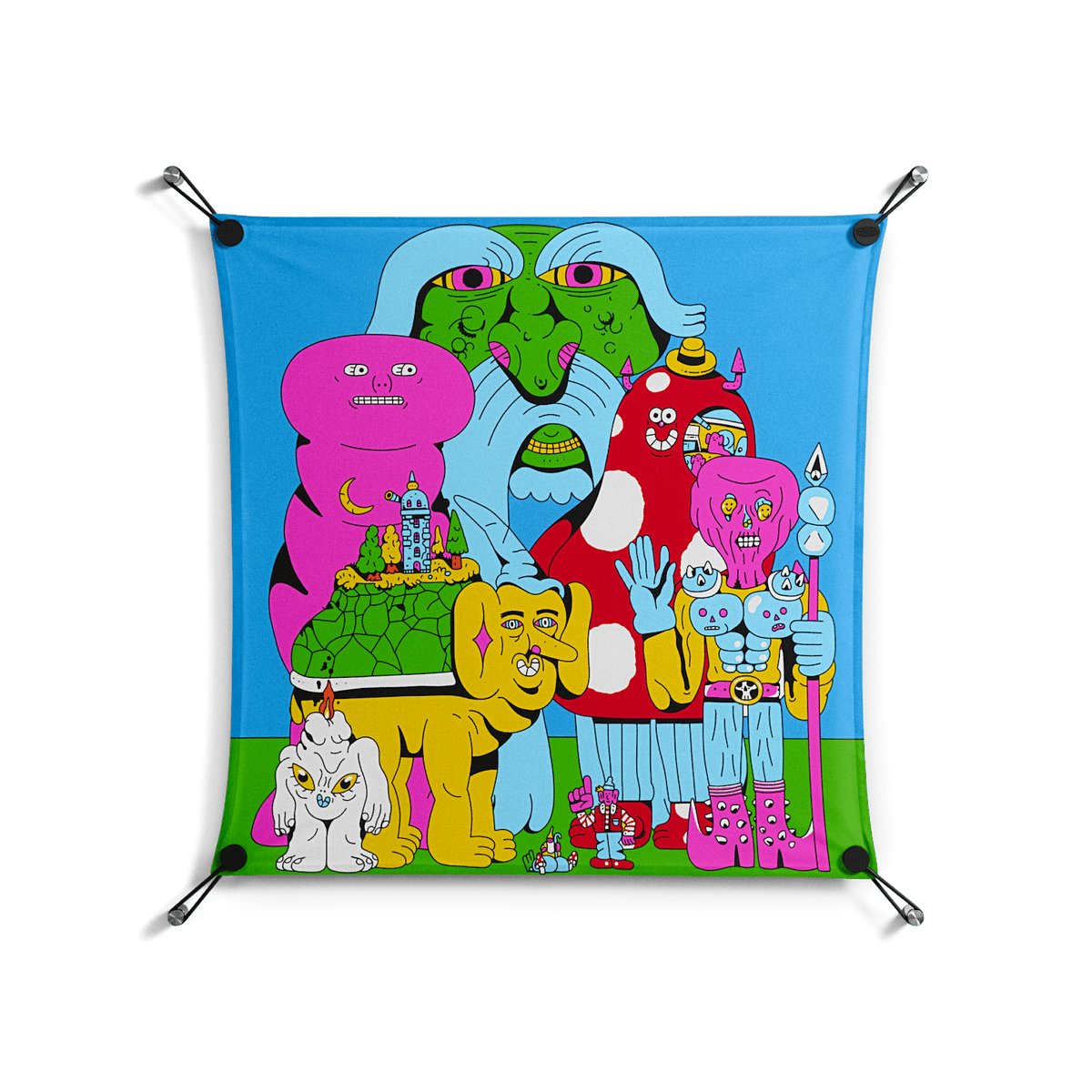 Funny Friends - Work On Wall - Cezar Berje - Black - 70 x 70 cm