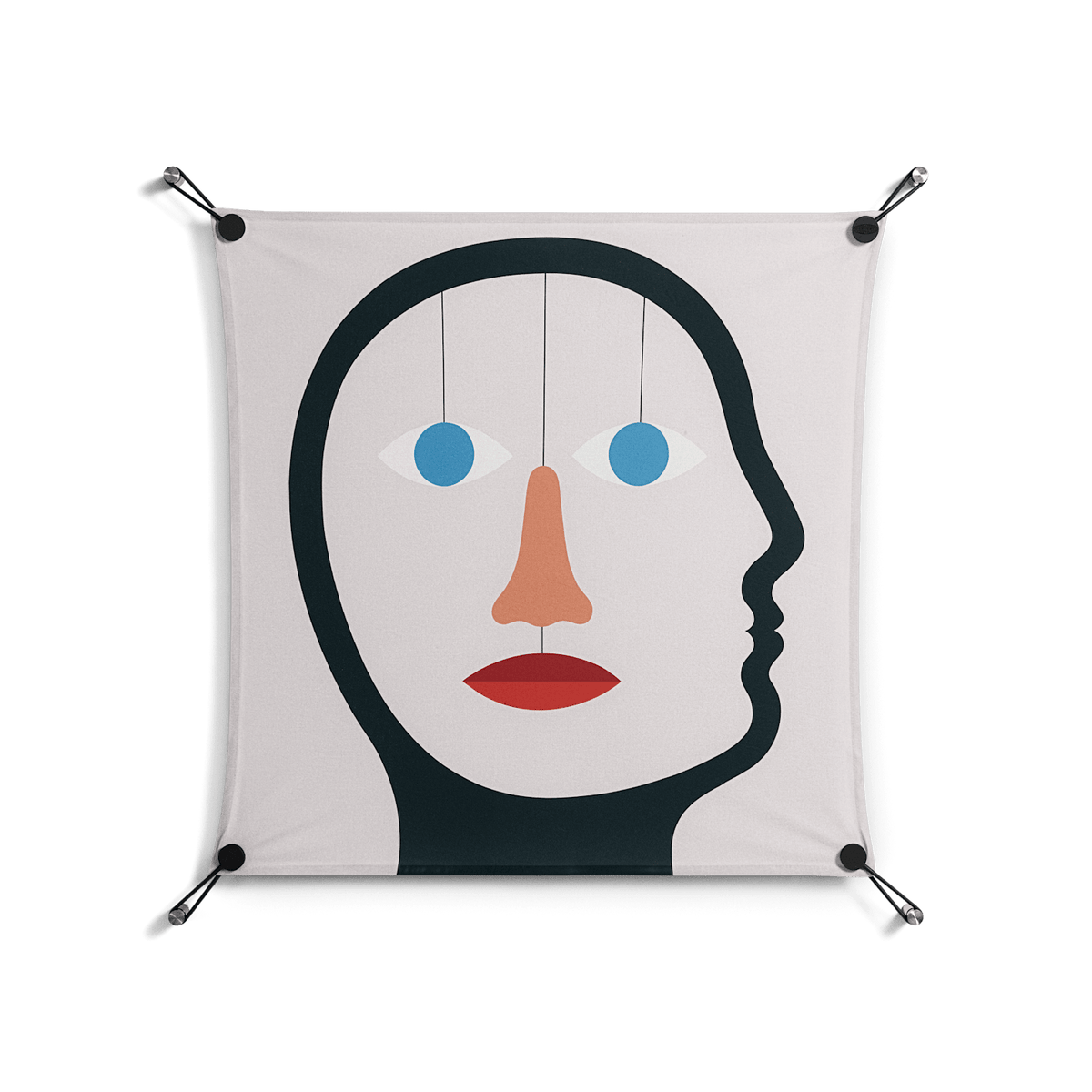 En_Suspend - Work On Wall - David Vanadia - Black - 70 x 70 cm