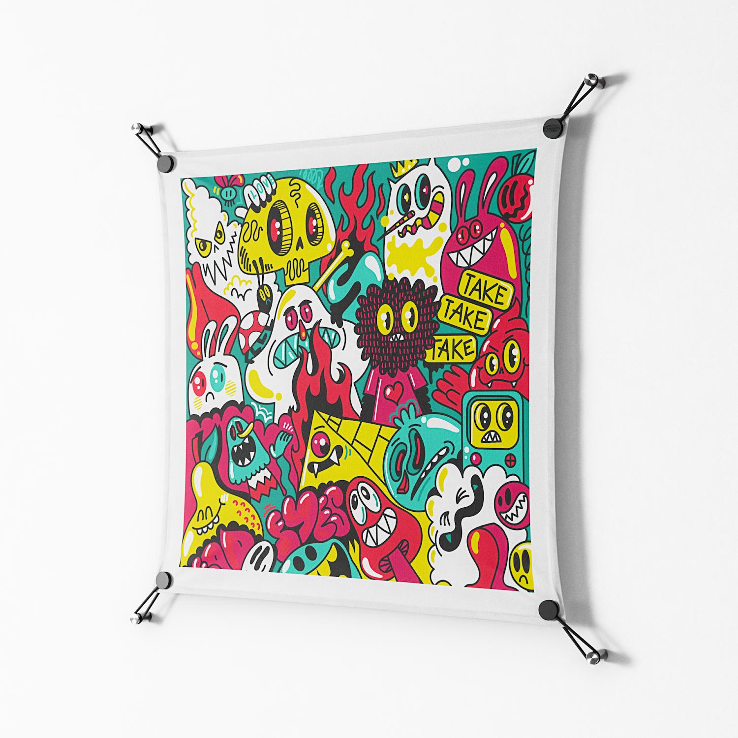 Fridays I'm In Love - Work On Wall - Craig Watkins - Black - 70 x 70 cm