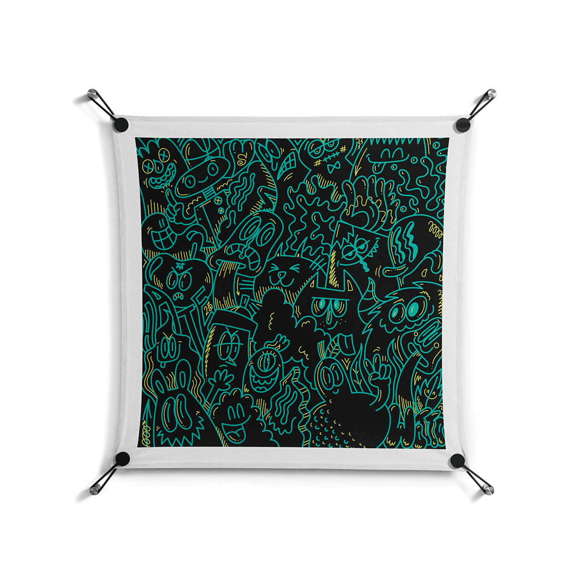 The Green Line - Work On Wall - Craig Watkins - Black - 70 x 70 cm