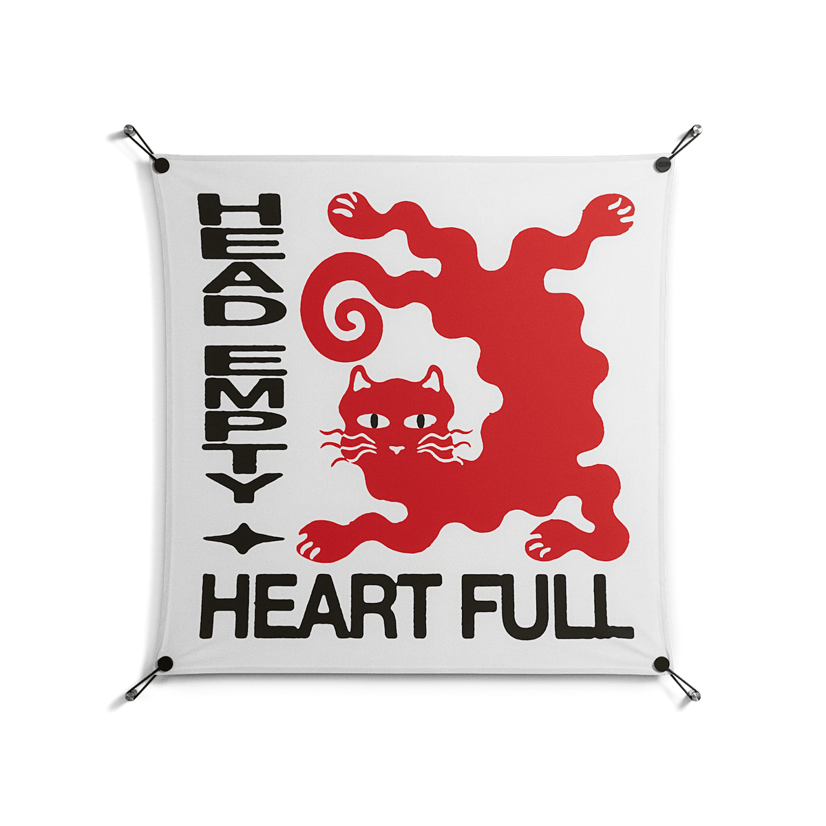 Heart Full - Work On Wall - Alexander Khabbazi - Black - 90 x 90 cm