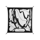 White Flowers - Work On Wall - Konrad Blaszczyk - Black - 90 x 90 cm