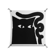 Black Cat - Work On Wall - Konrad Blaszczyk - Black - 90 x 90 cm