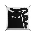 Black Cat - Work On Wall - Konrad Blaszczyk - Black - 90 x 90 cm