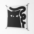 Black Cat - Work On Wall - Konrad Blaszczyk - Black - 90 x 90 cm