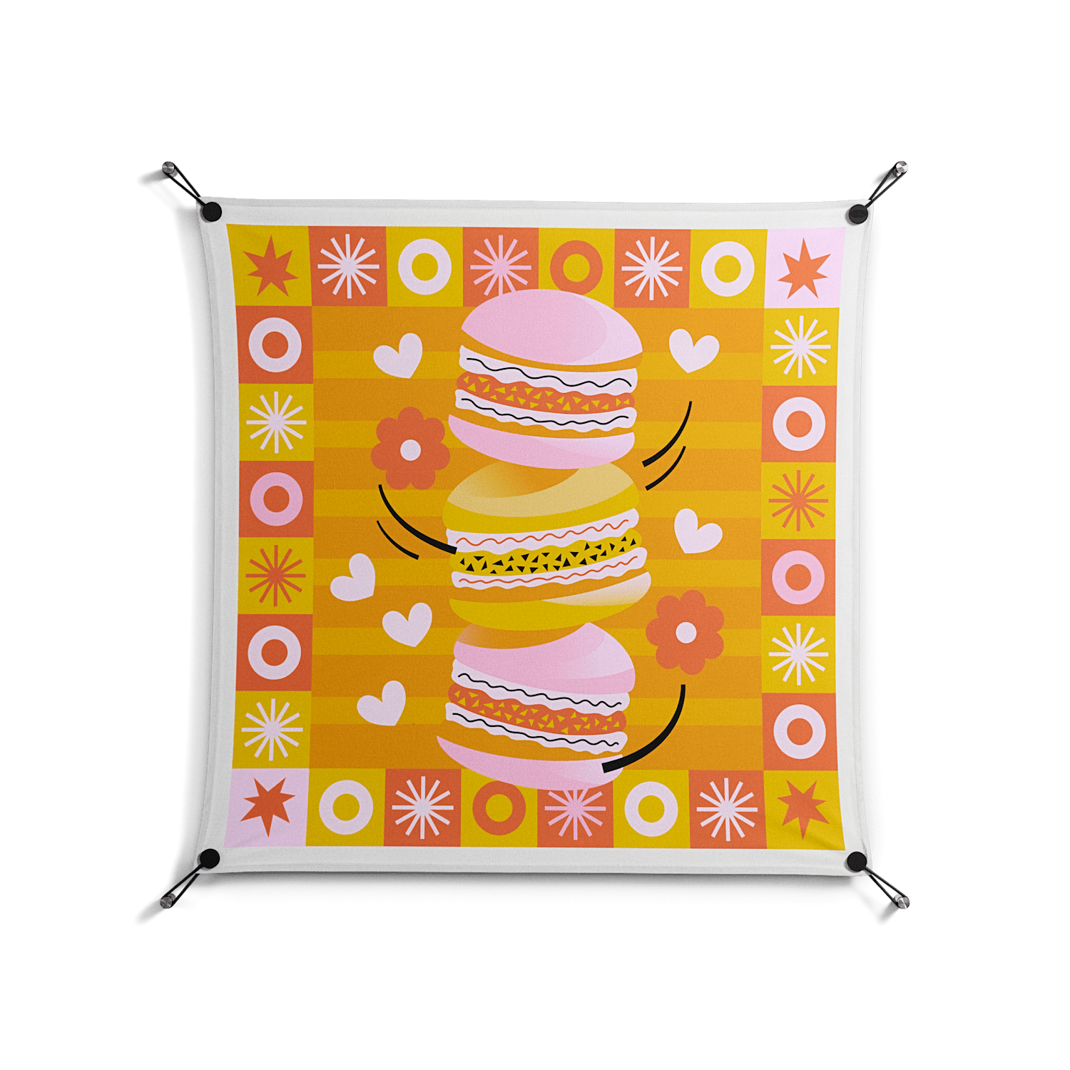Cake - Work On Wall - Heather Zhou - Black - 90 x 90 cm