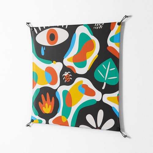 Alive - Work On Wall - Vratislav Pecka - Black - 90 x 90 cm