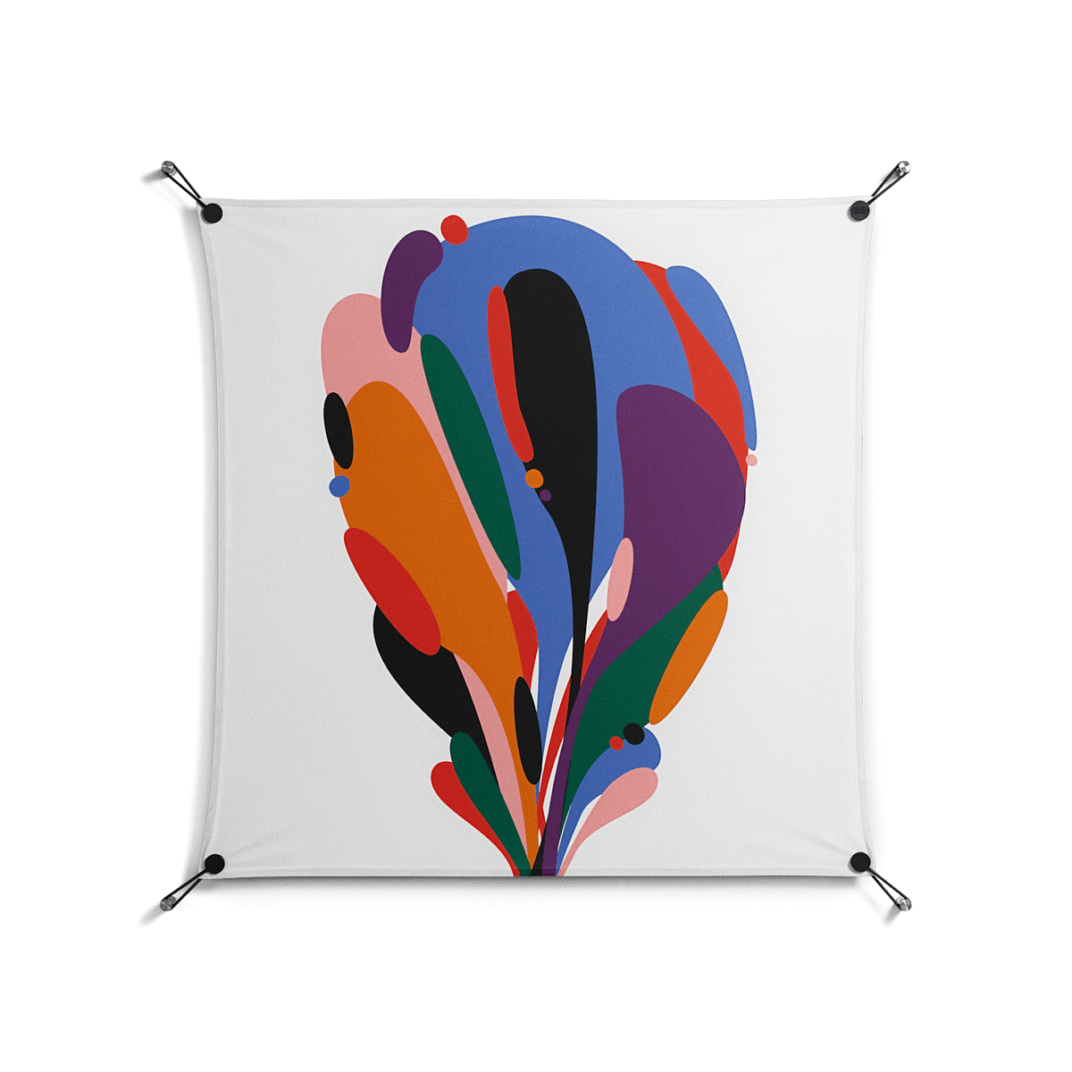 Balloons - Work On Wall - Vratislav Pecka - Black - 90 x 90 cm
