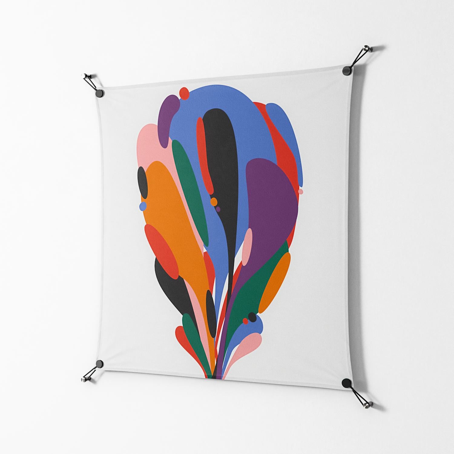 Balloons - Work On Wall - Vratislav Pecka - Black - 90 x 90 cm