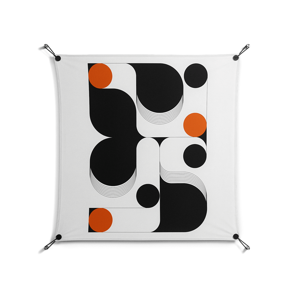 Conserto2 - Work On Wall - Vratislav Pecka - Black - 90 x 90 cm