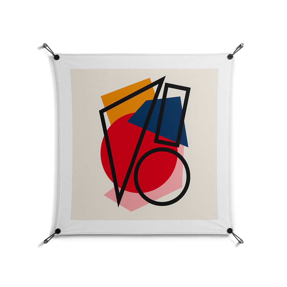 Fuerte - Work On Wall - Vratislav Pecka - Black - 90 x 90 cm