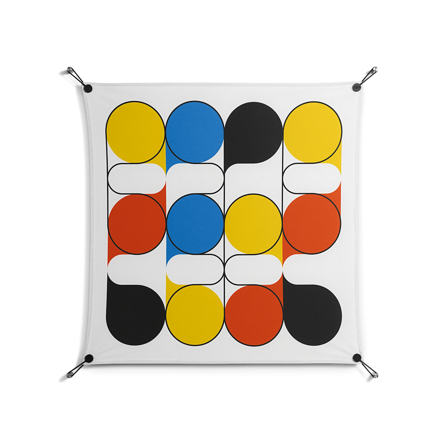 Springs - Work On Wall - Vratislav Pecka - Black - 90 x 90 cm