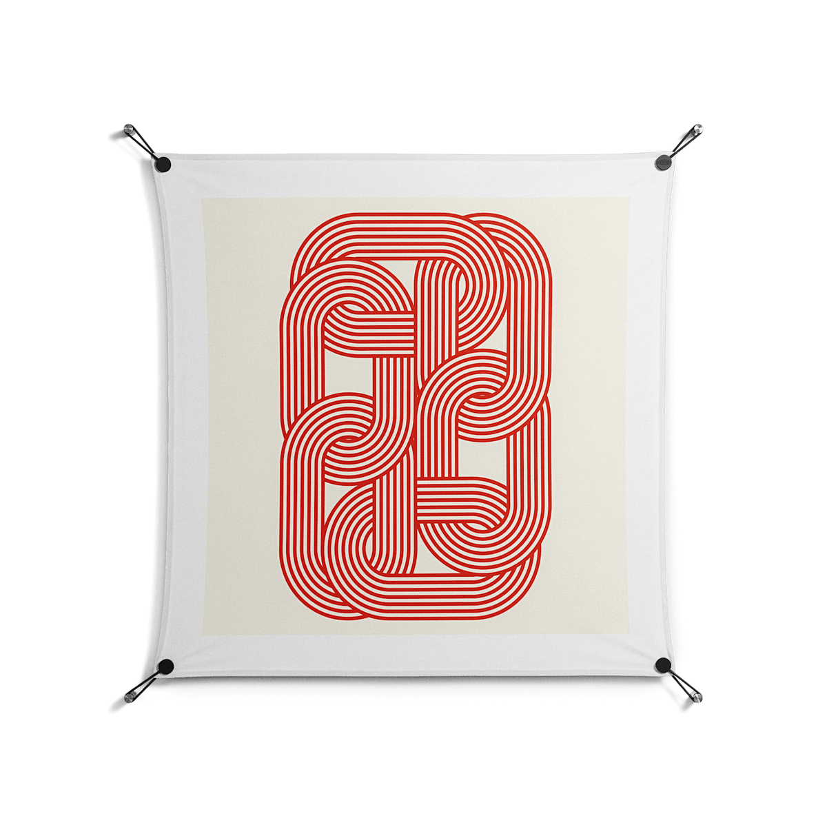 United - Work On Wall - Vratislav Pecka - Black - 90 x 90 cm