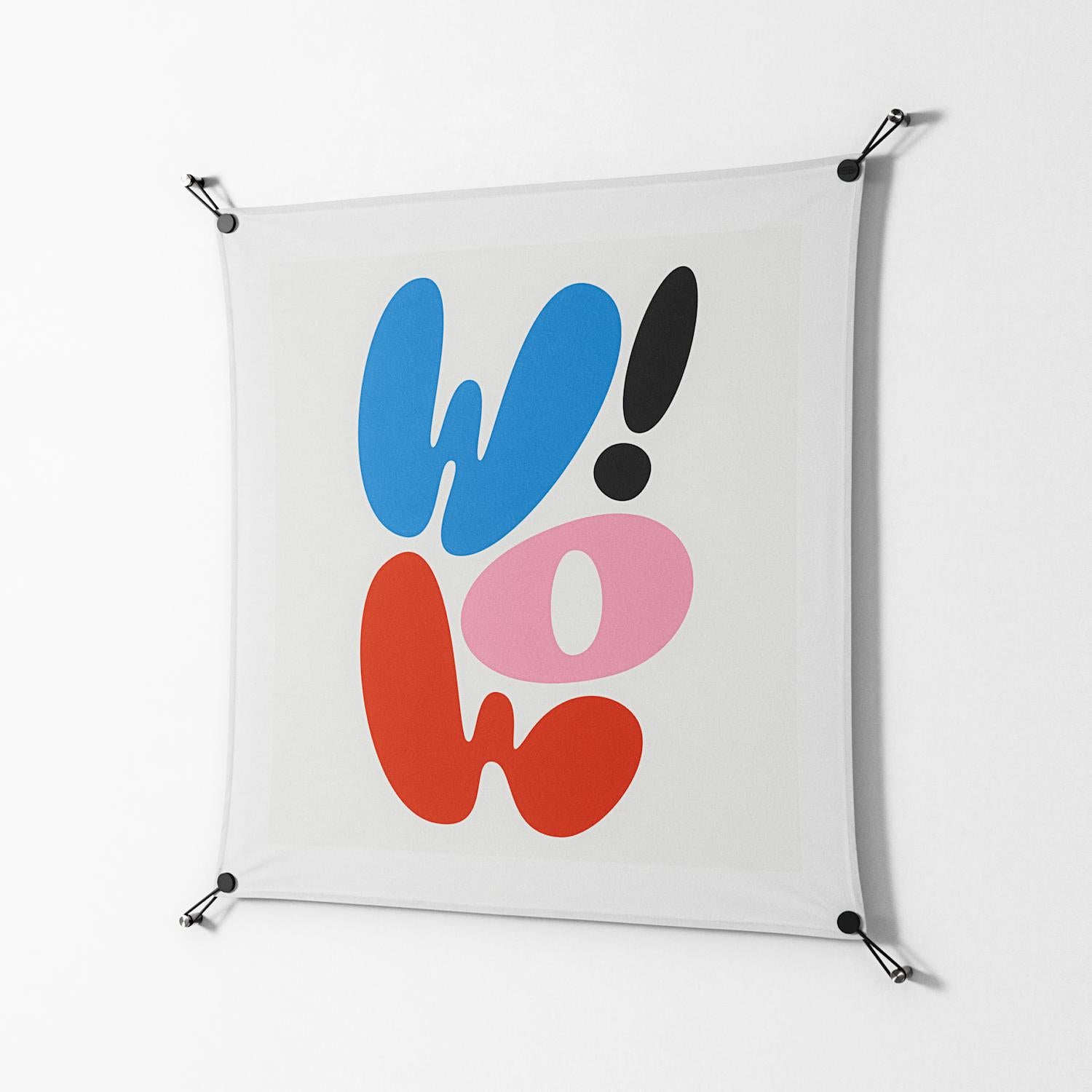 Wow - Work On Wall - Vratislav Pecka - Black - 90 x 90 cm