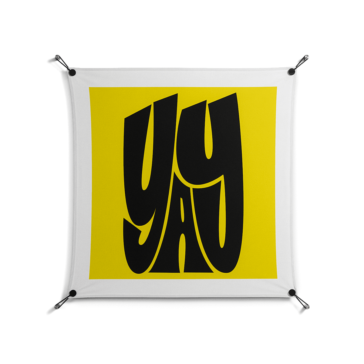 Yay - Work On Wall - Vratislav Pecka - Black - 90 x 90 cm
