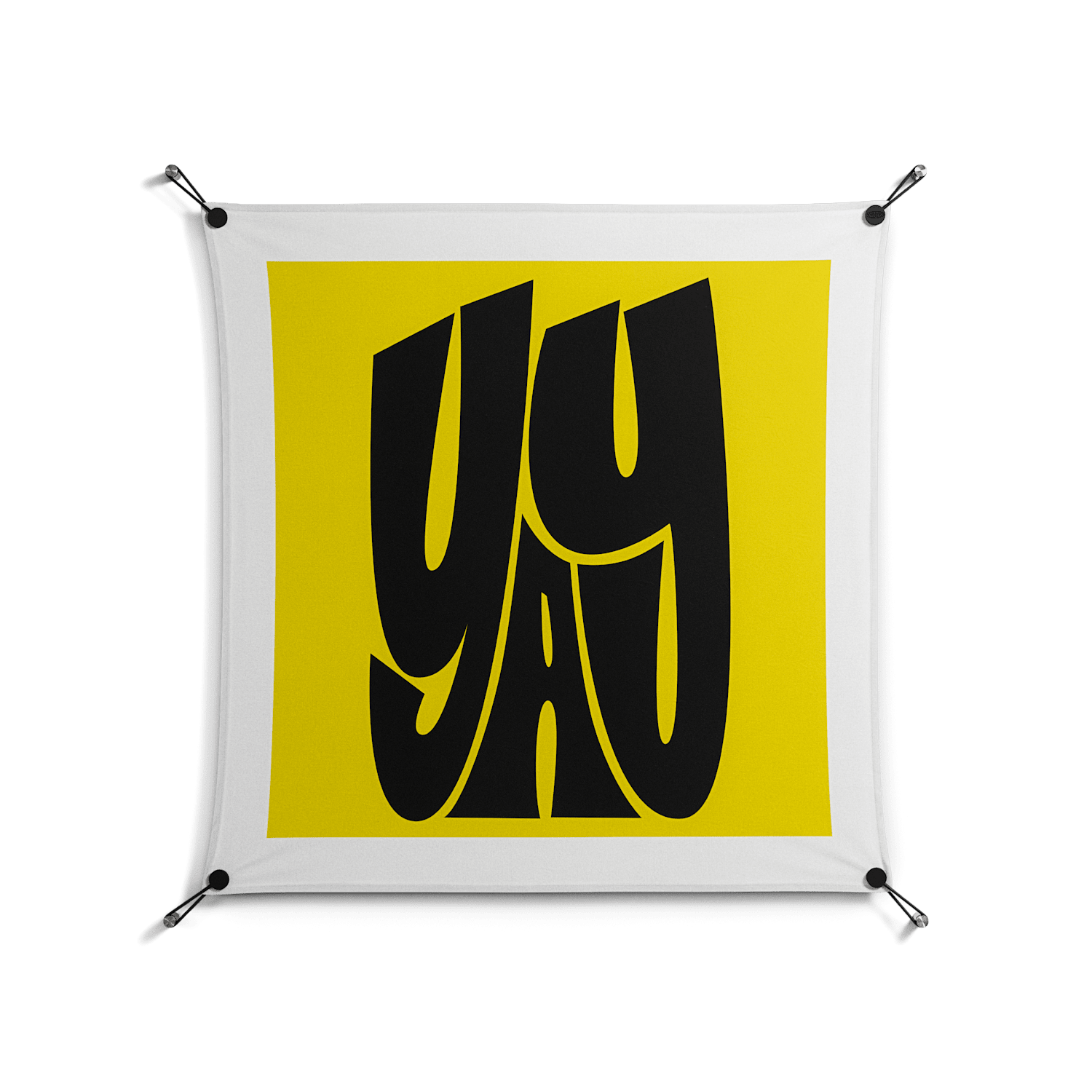 Yay - Work On Wall - Vratislav Pecka - Black - 90 x 90 cm