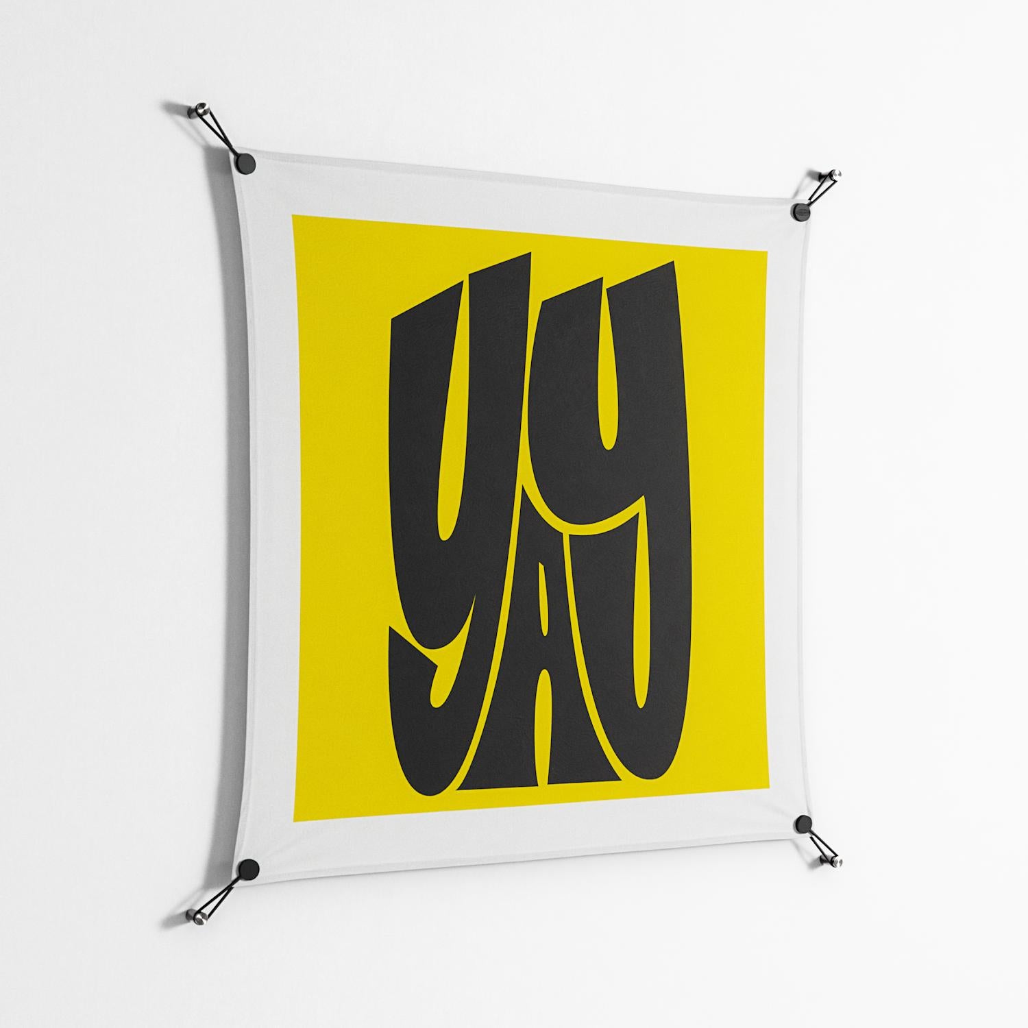 Yay - Work On Wall - Vratislav Pecka - Black - 90 x 90 cm