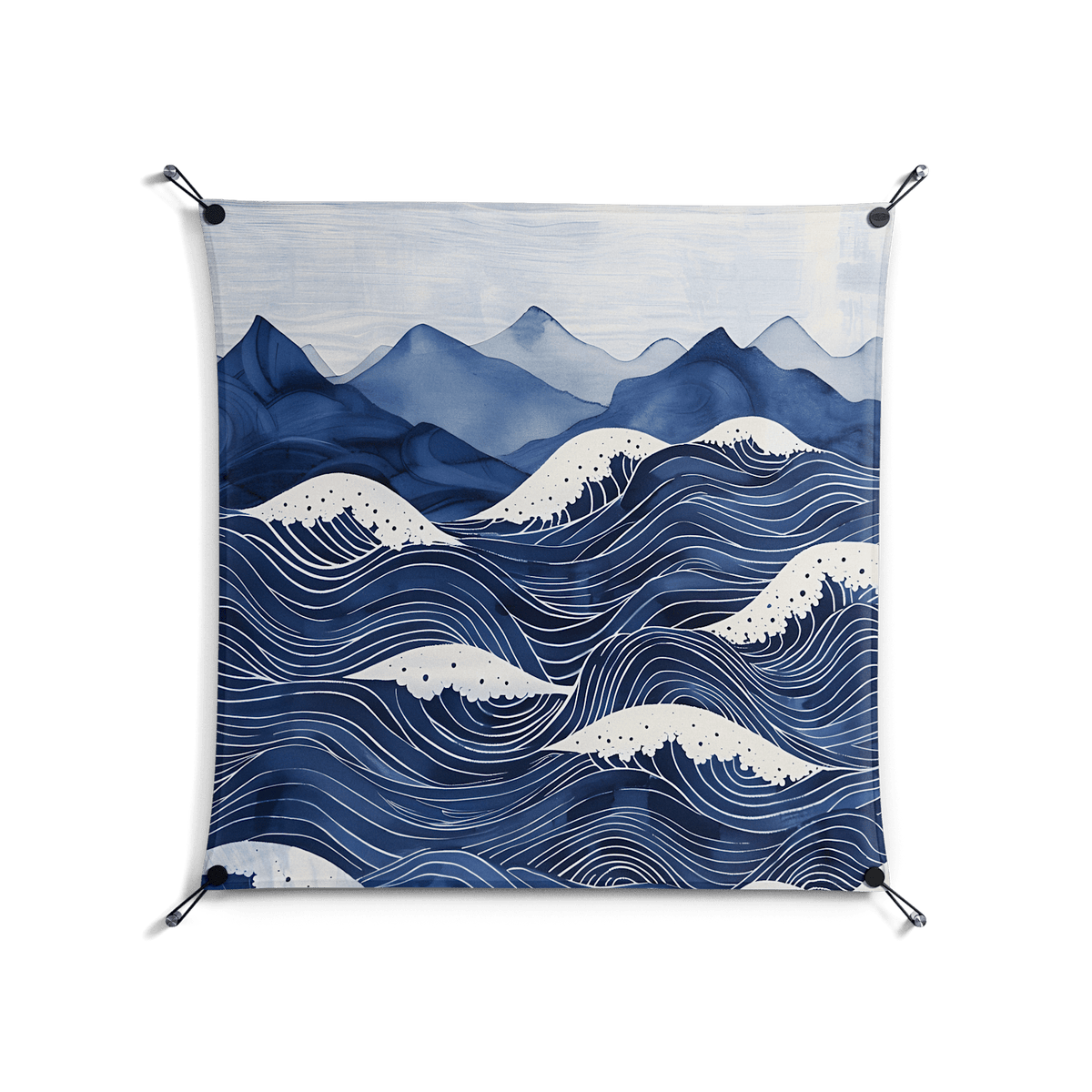 Dalgalar - Work On Wall - Nur Rydberg - Black - 90 x 90 cm