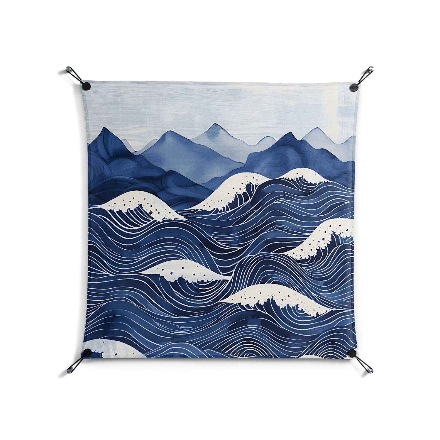 Dalgalar - Work On Wall - Nur Rydberg - Orange - 70 x 70 cm – Workdeco