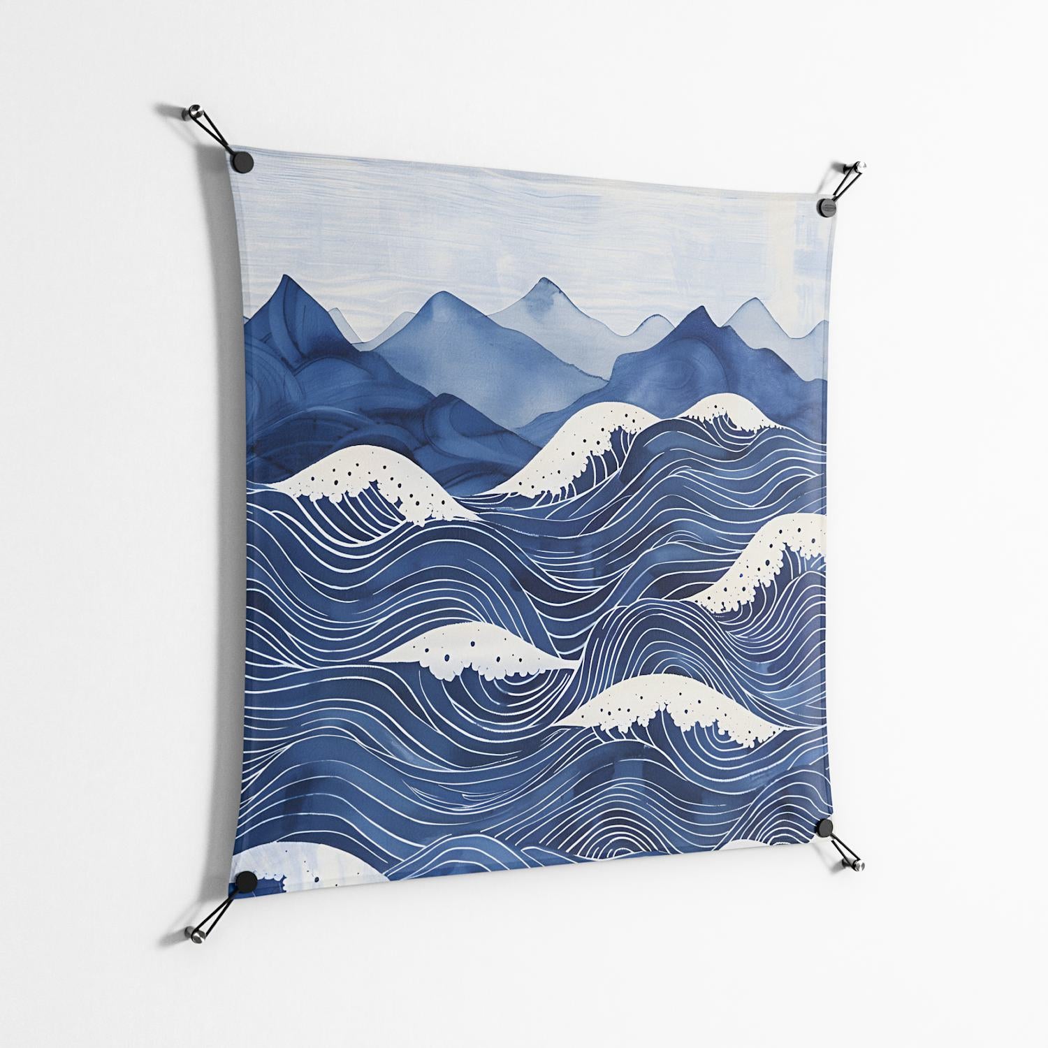 Dalgalar - Work On Wall - Nur Rydberg - Black - 90 x 90 cm